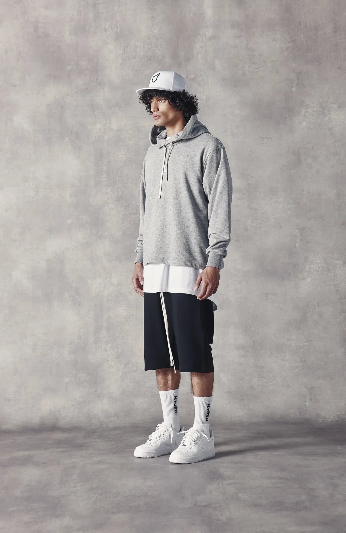 MYŌBU GREY RELAXED HOODIE