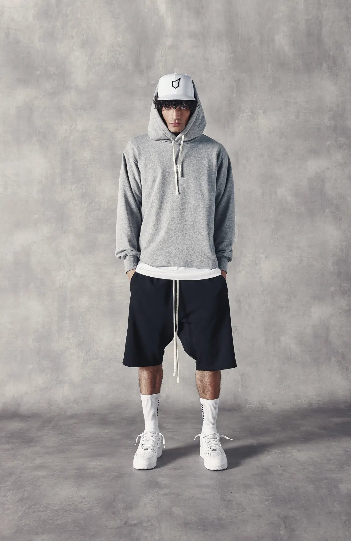 MYŌBU GREY RELAXED HOODIE