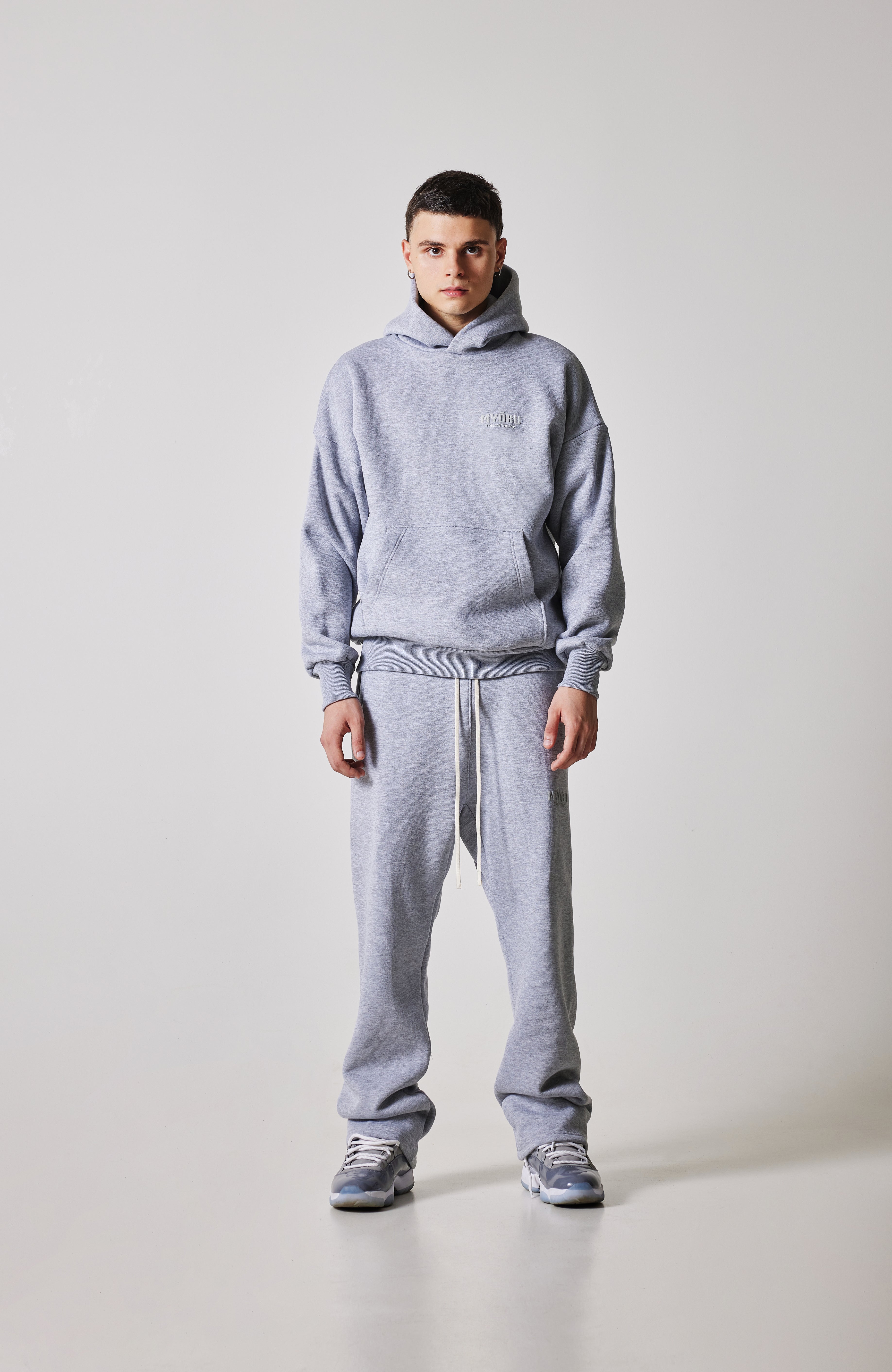 MYŌBU GREY MELANGE RELAXED SWEATPANTS